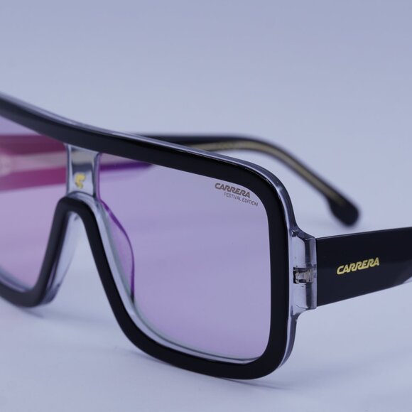 Carrera FLAGLAB 14 07C5 TE Sunglasses Black Shield Frame, Multilayer Lenses - Picture 2 of 11